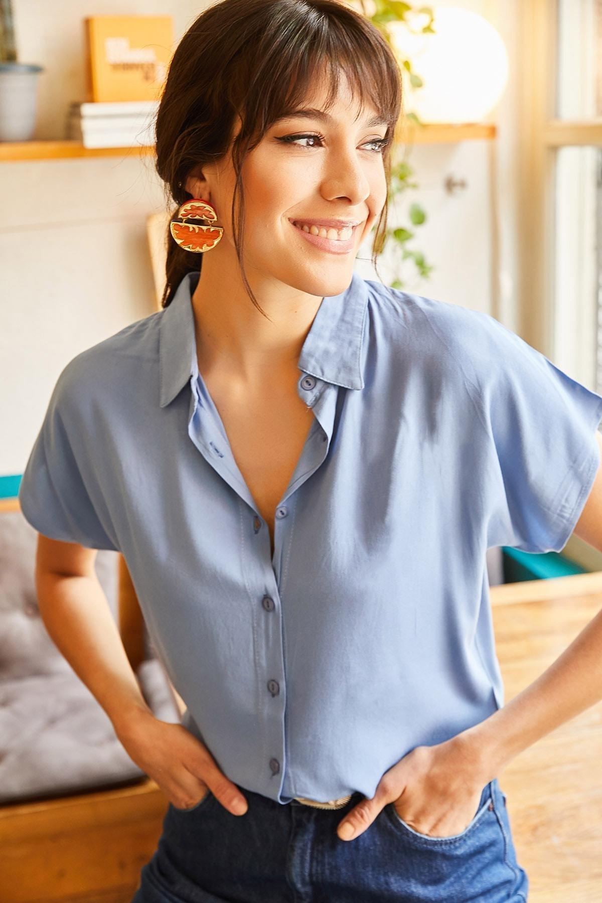 Blue Regular Shirt, Indigo, large image number 0