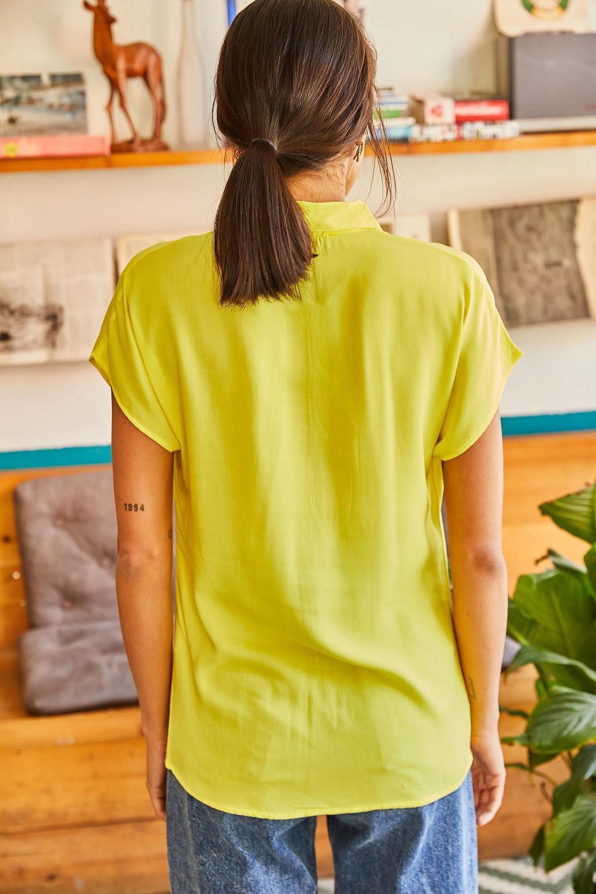 Yellow Short Sleeve Shirt, , large image number 3