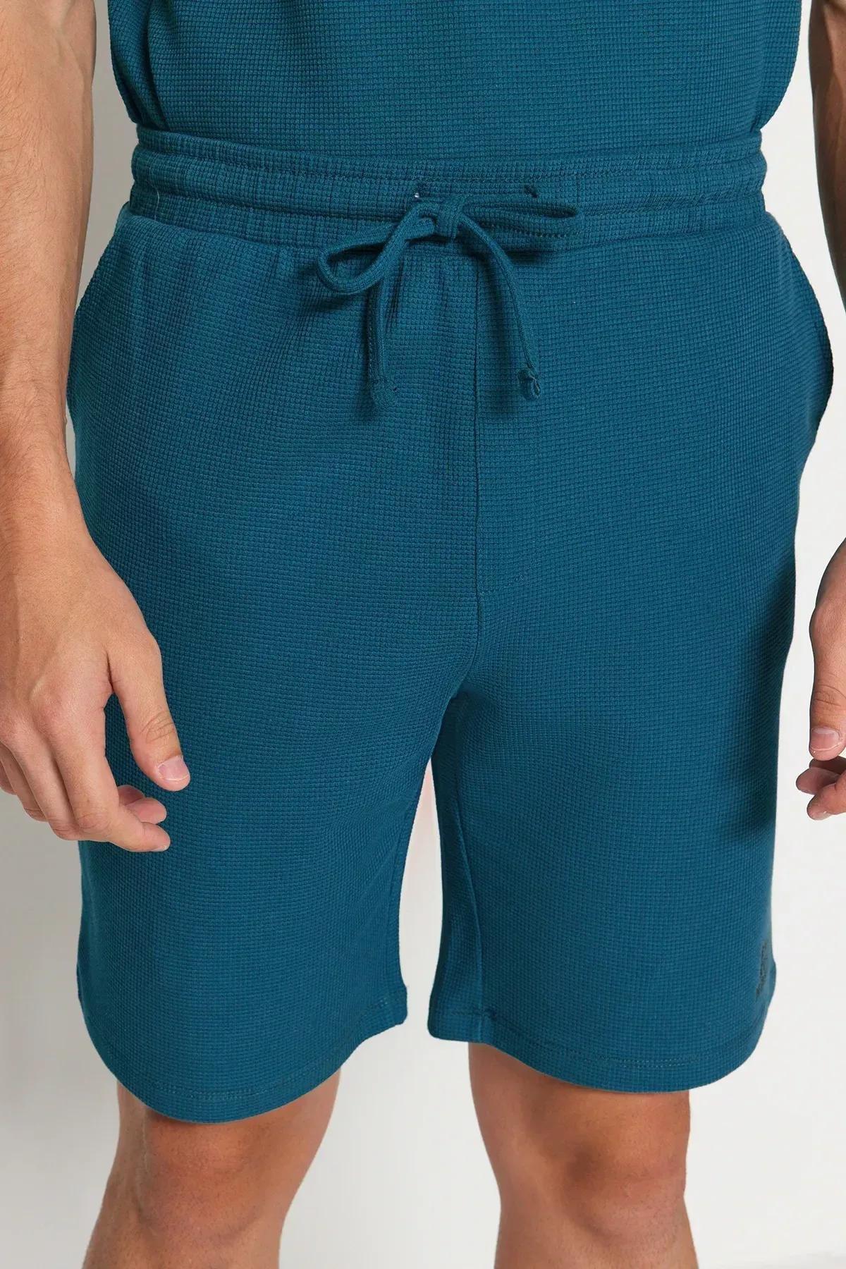 Green Plain Pajama Set, Green, large image number 4
