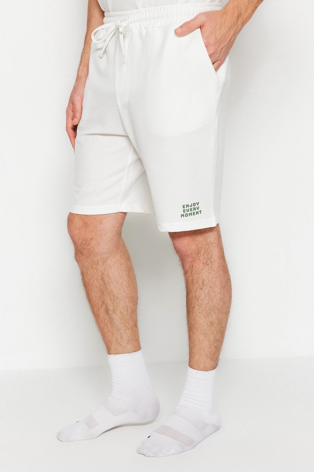 White Crew Neck Pajama Set, , large image number 2