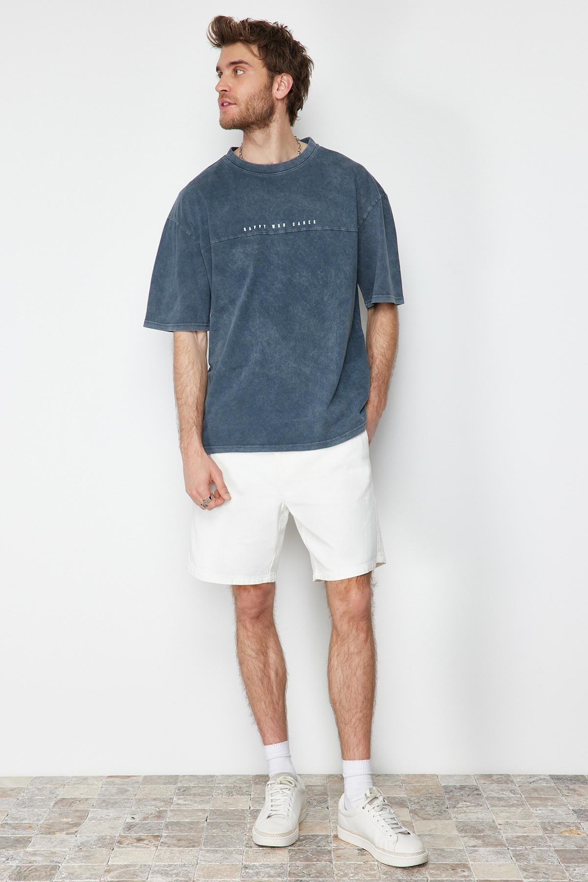 Grey Printed Oversize T-Shirt, , large image number 1