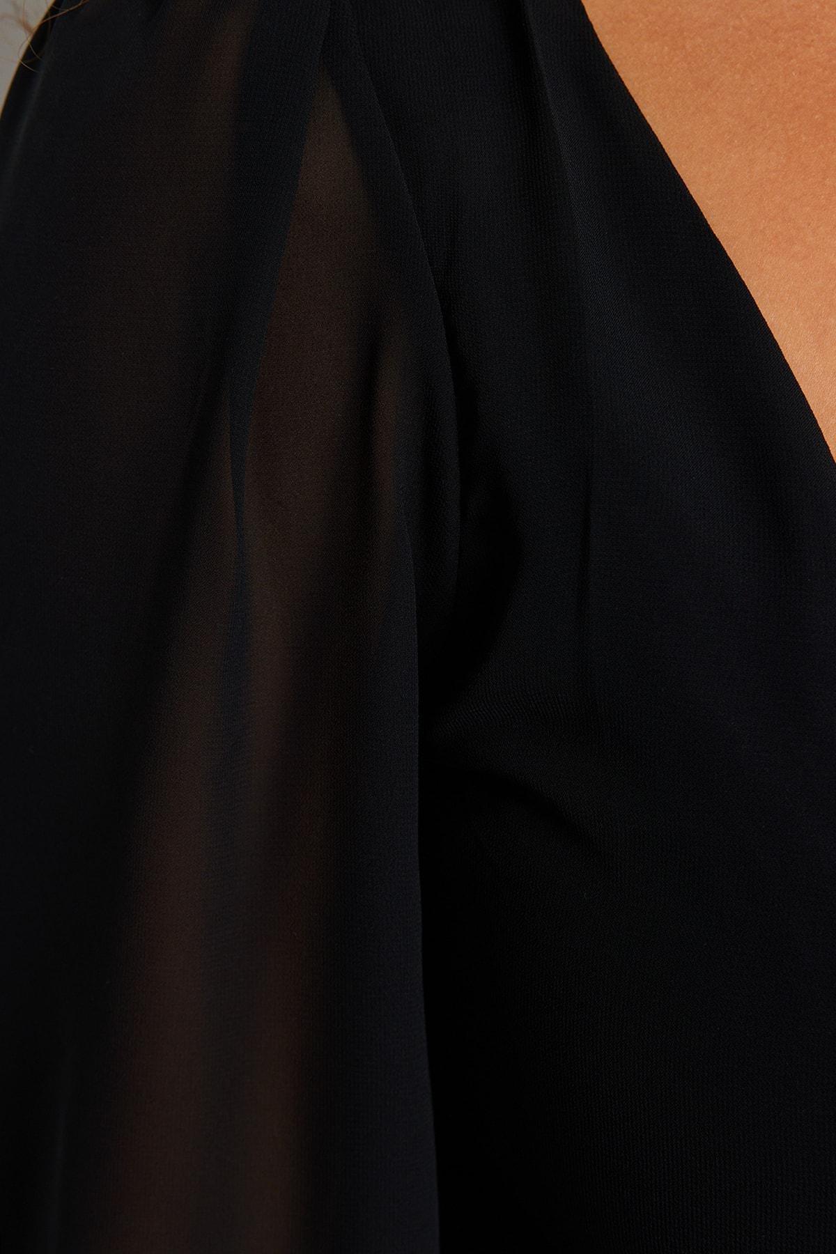 Black Skater Plus Size Dress, , large image number 3