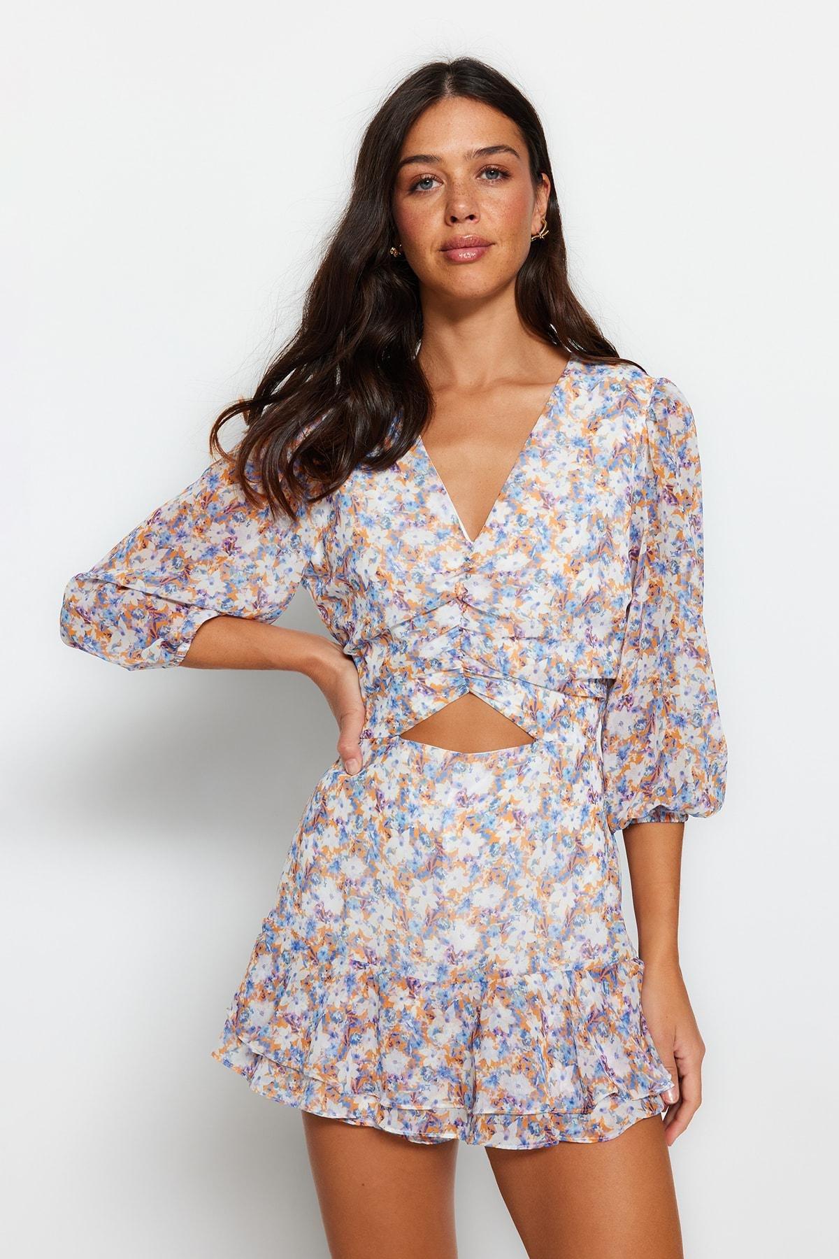 Multicolour Floral Jumpsuit, , large image number 1