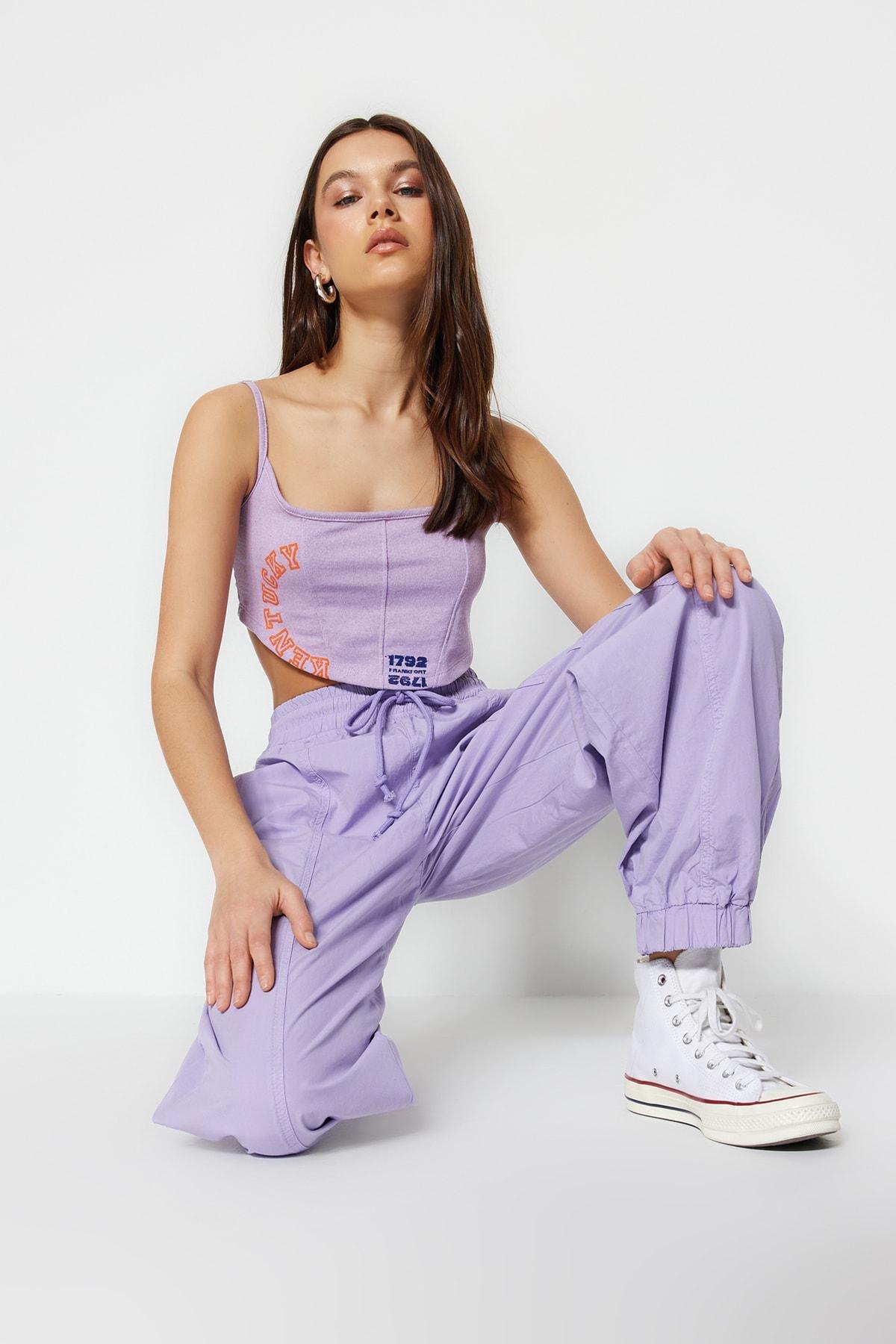 Purple Mid Waist Jeans, , large image number 0