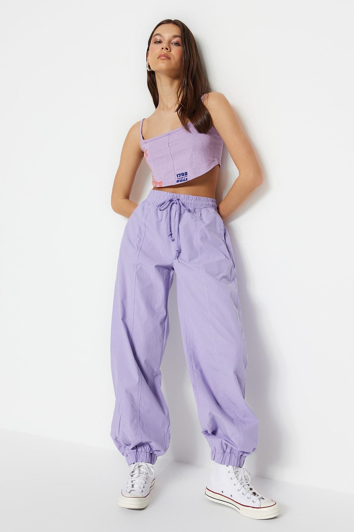 Purple Mid Waist Jeans, , large image number 1
