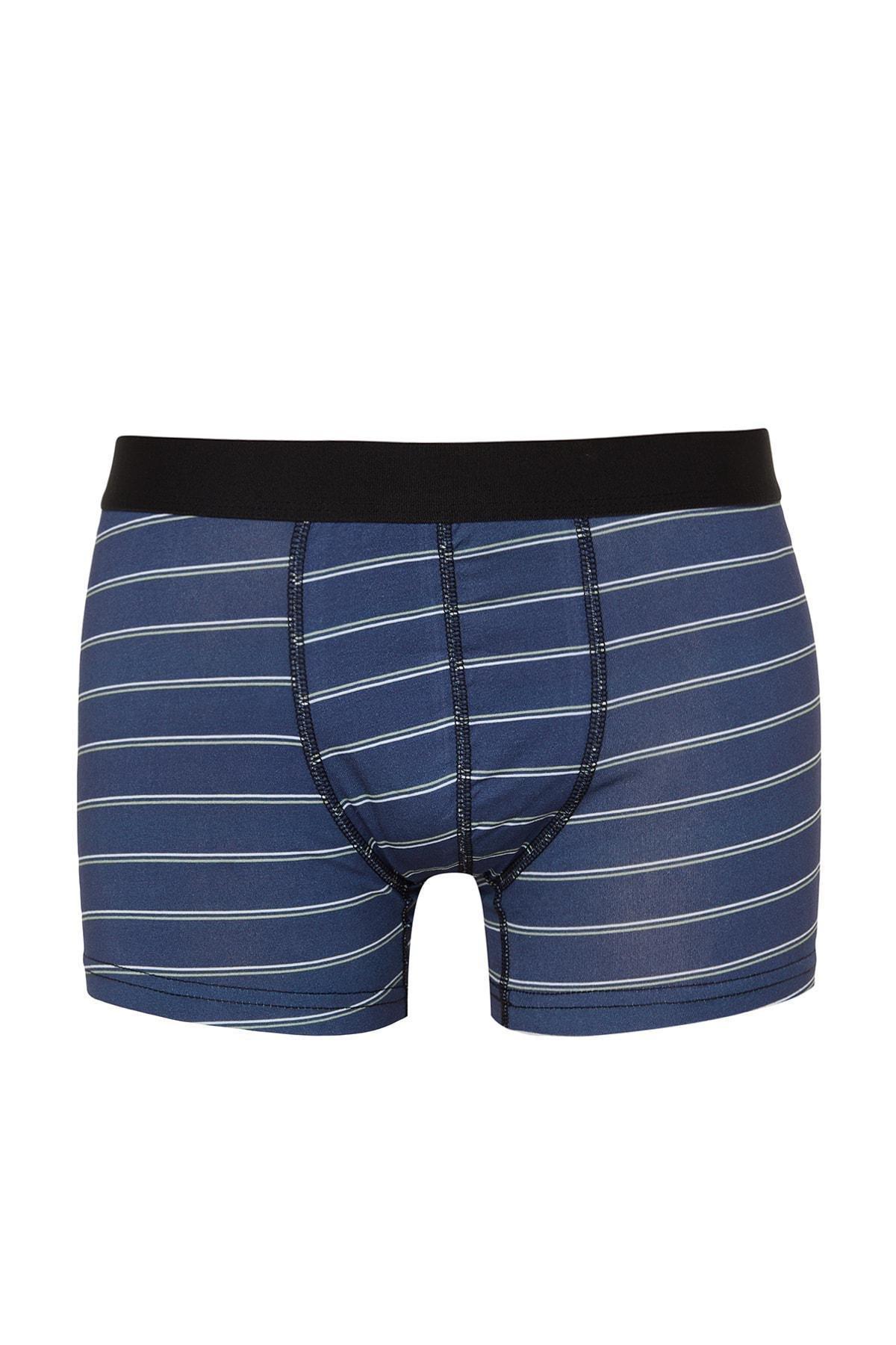 Multicolour Striped Boxer Shorts Set Of 3 Trendyol