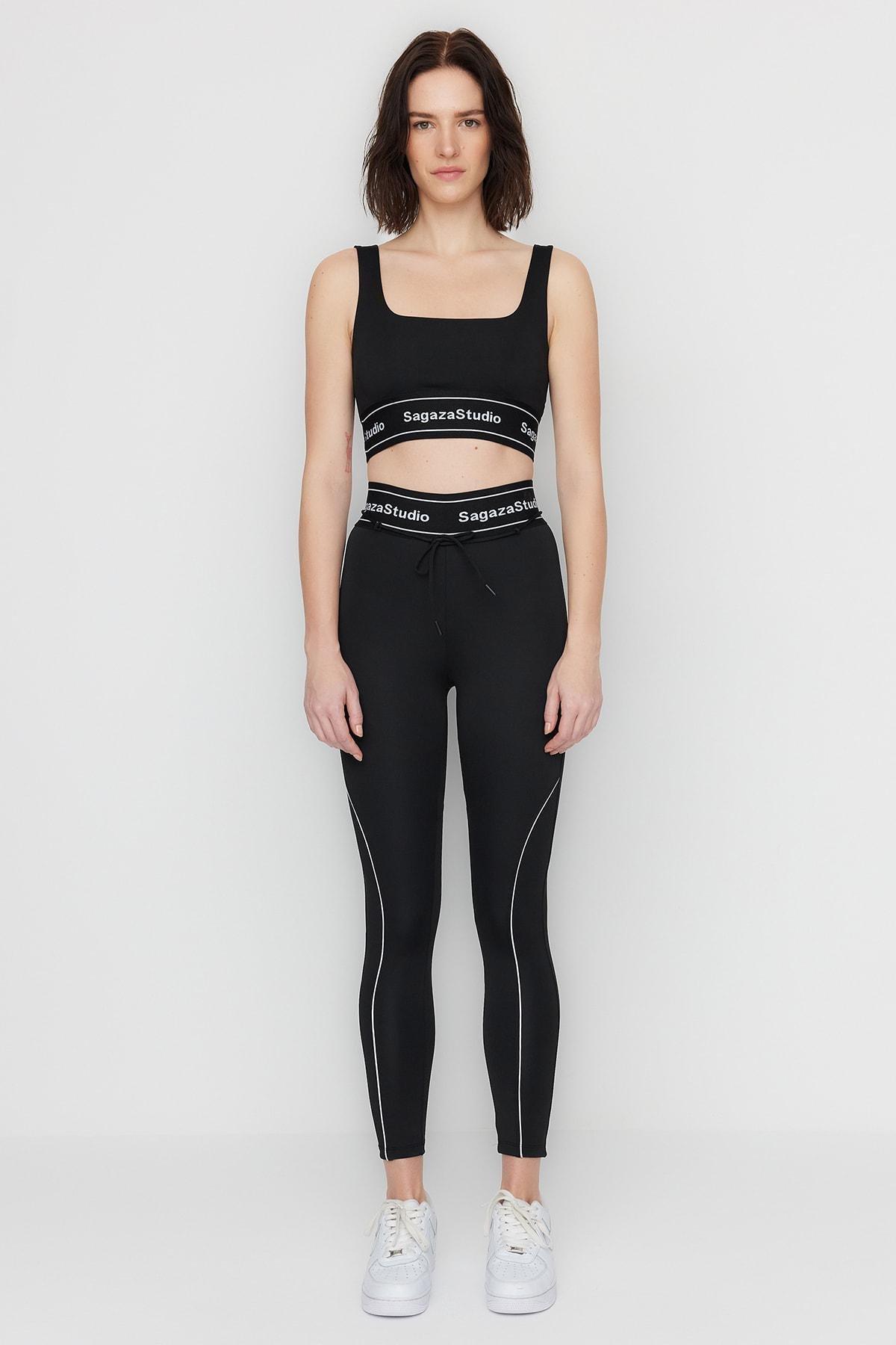 Black High Waist Sports Leggings