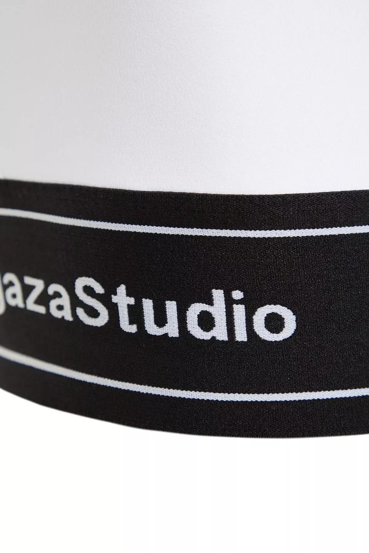 بنطال بقصة سليم فت للمقاسات الكبيرة، أسود, White, large image number 6