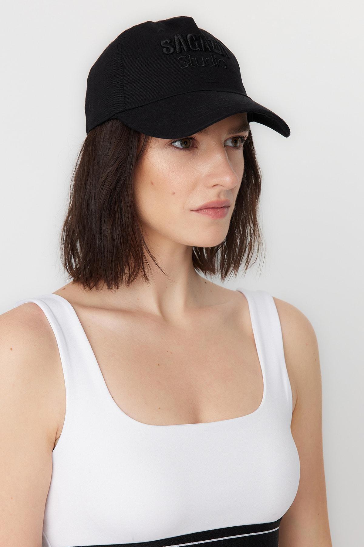 Black Printed Party Hat, Black, large image number 2
