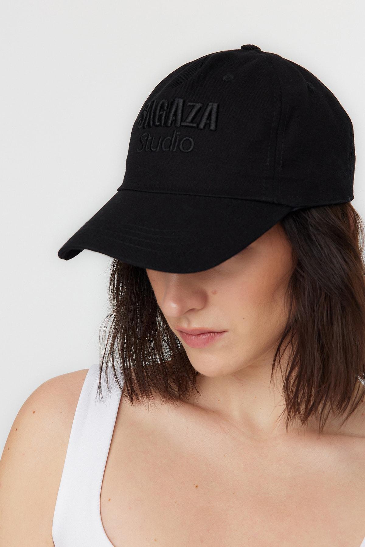 Black Printed Party Hat, Black, large image number 4