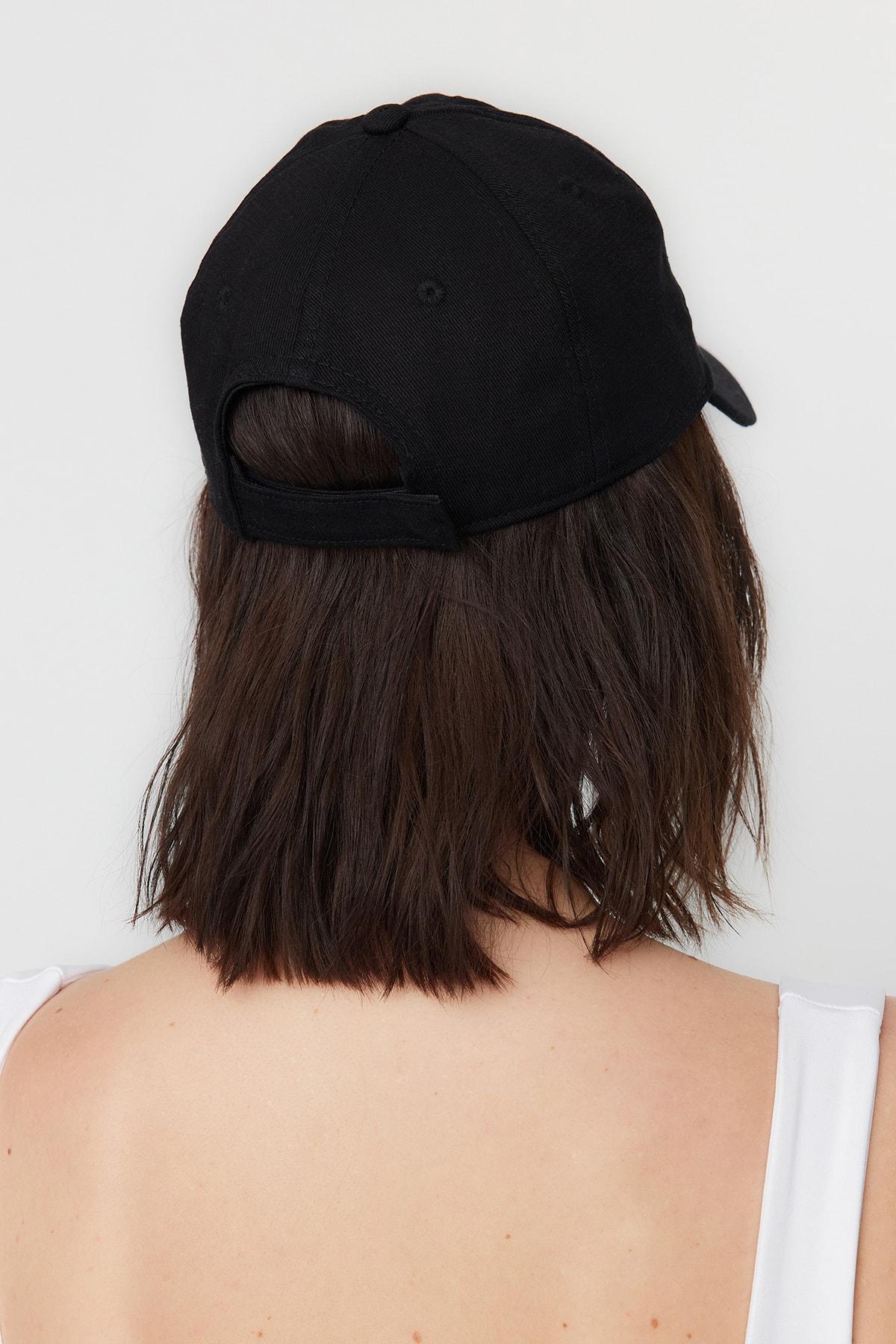 Black Printed Party Hat, Black, large image number 5