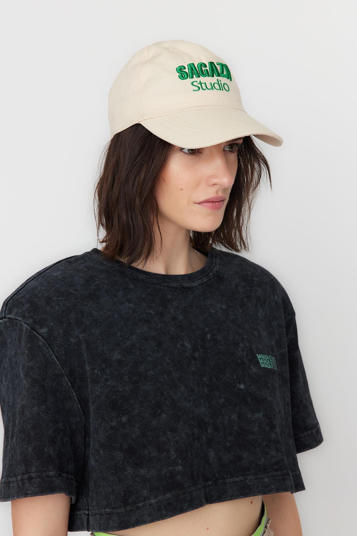 Beige Printed Party Hat, Ecru, large image number 2