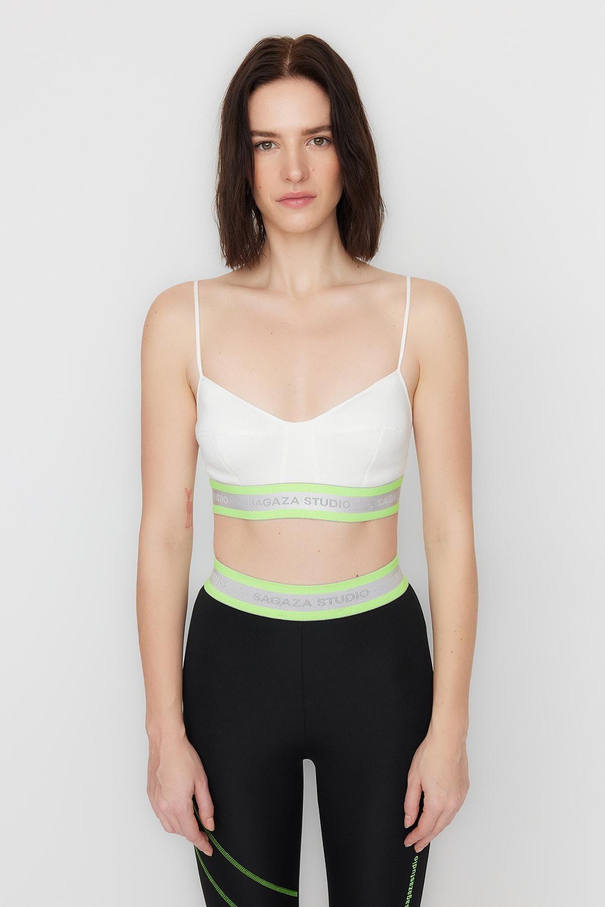 Trendyol Collection Sports Bra - Cream - Plain - Trendyol