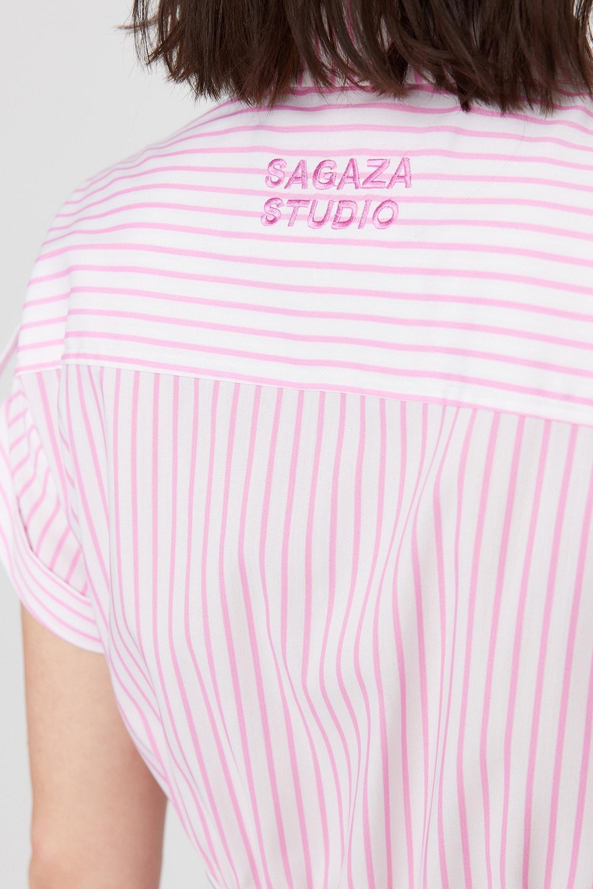 White Striped Skater Dress, , large image number 6