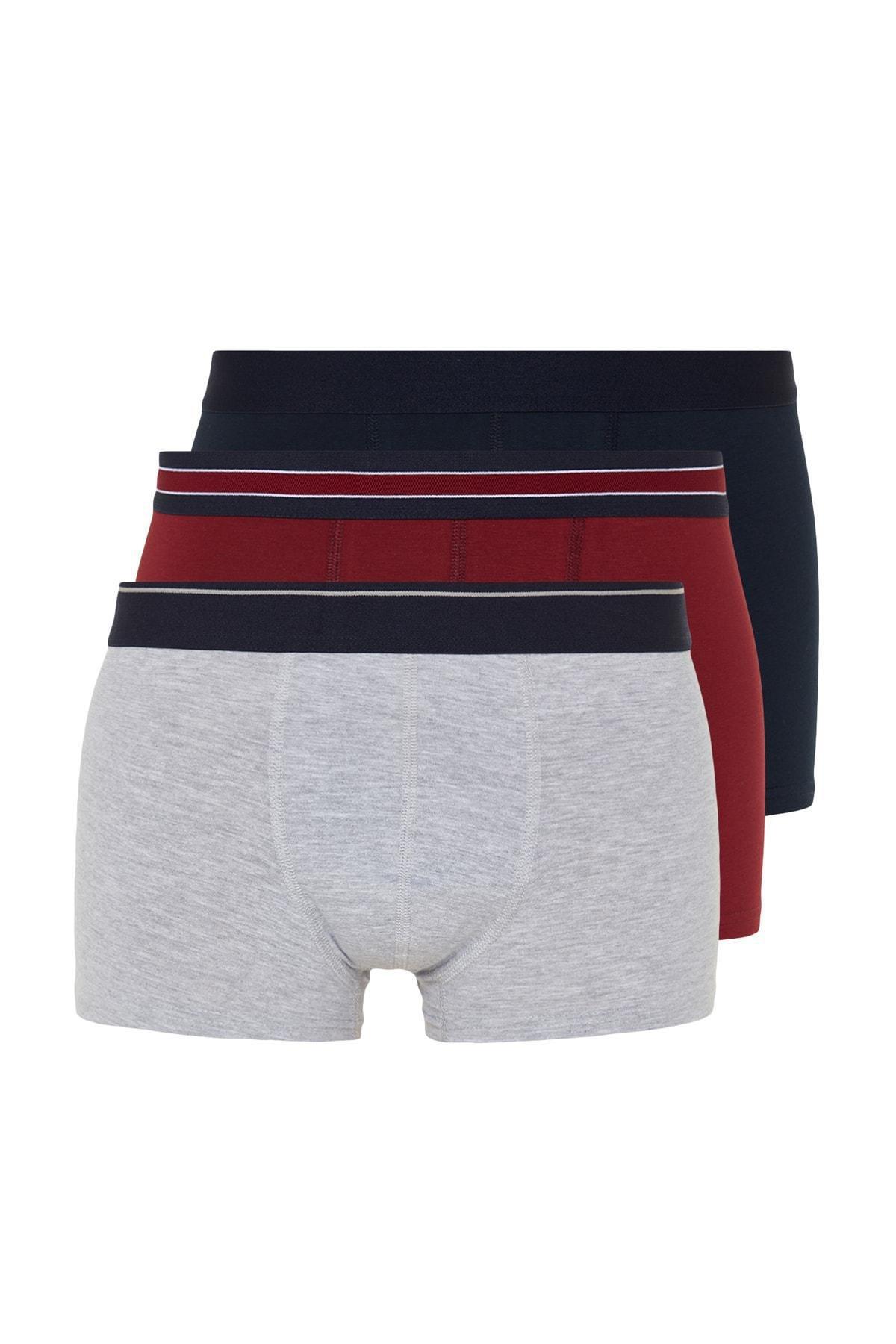 Multicolour Mid Waist Boxer Shorts, Set Of 3, , large image number 1