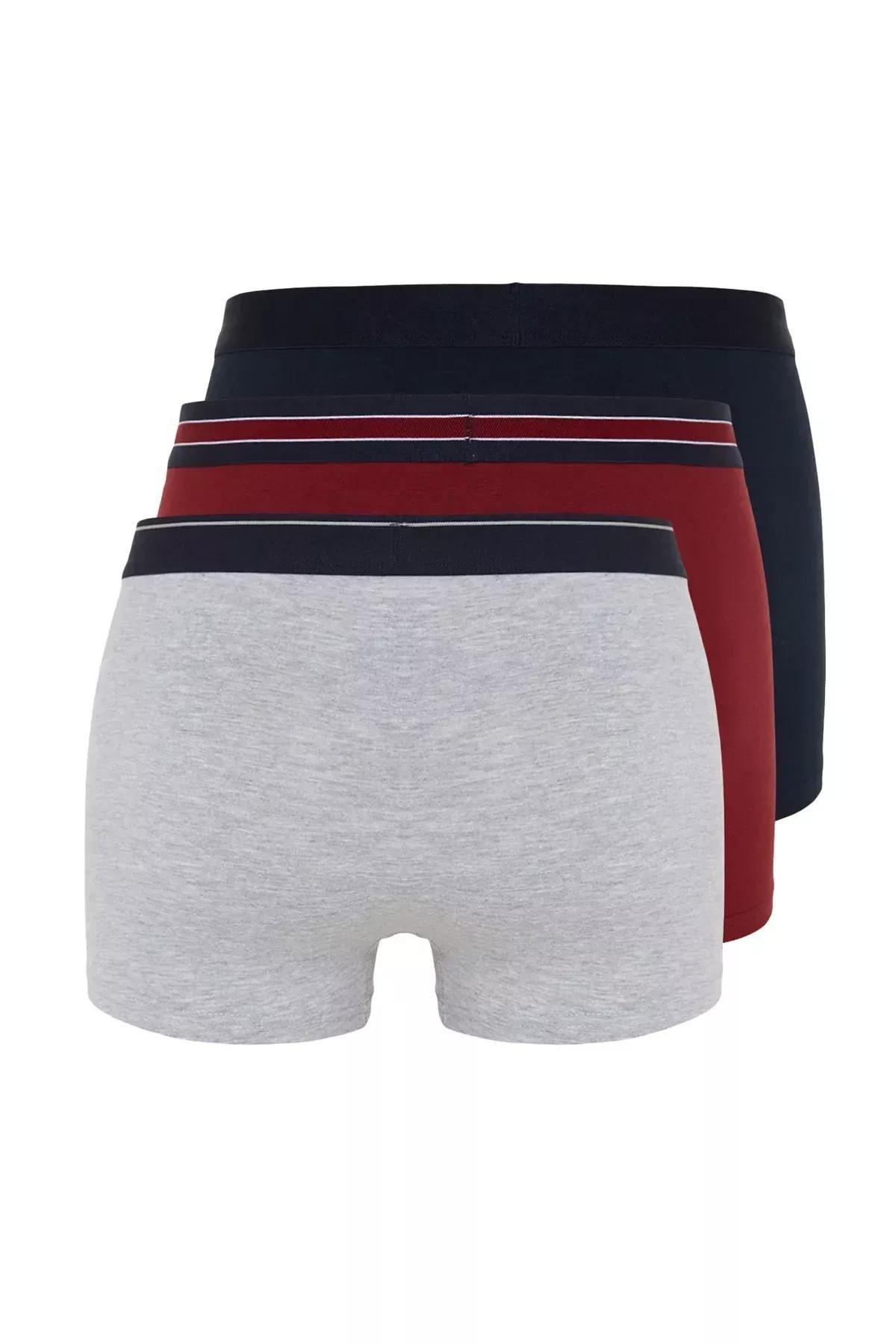 Multicolour Mid Waist Boxer Shorts, Set Of 3, White, medium
