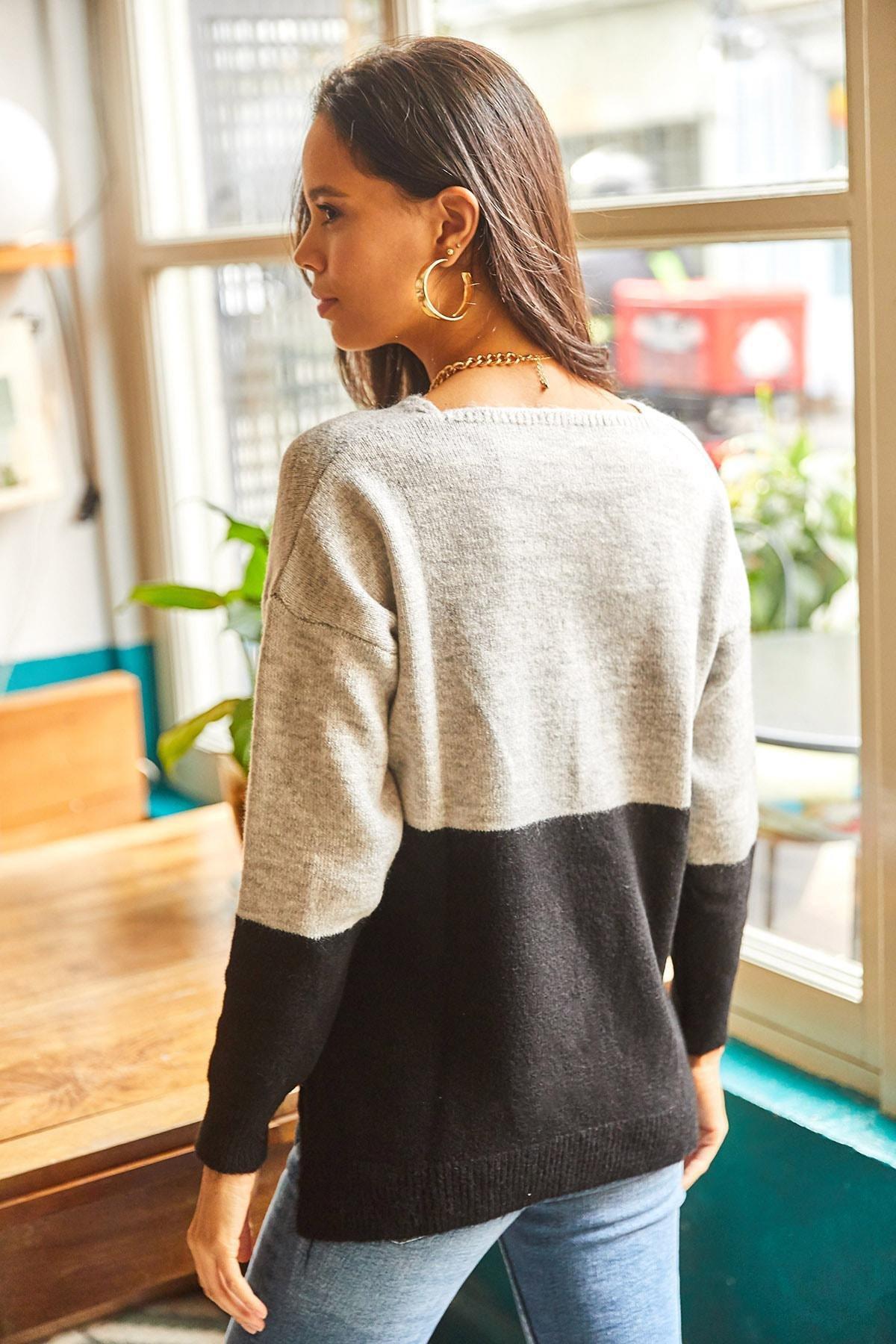 Grey Sweater, Gray Black, large image number 4
