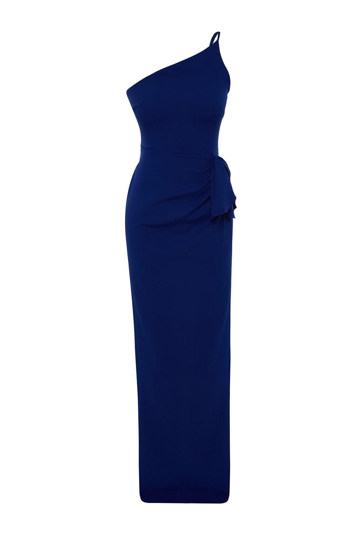 Navy Woven Occasionwear Dress, , large image number 6
