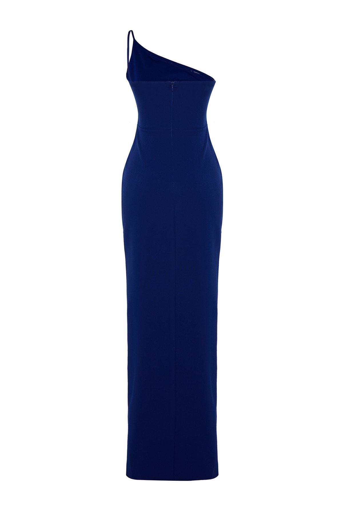 Navy Woven Occasionwear Dress, , large image number 8