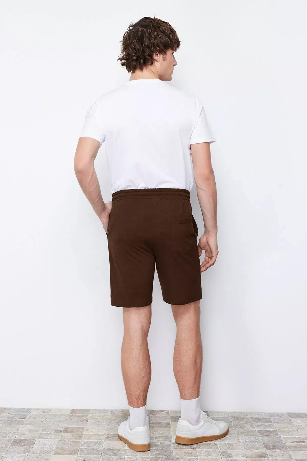 Brown Regular Bermuda Shorts, Brown, large image number 9