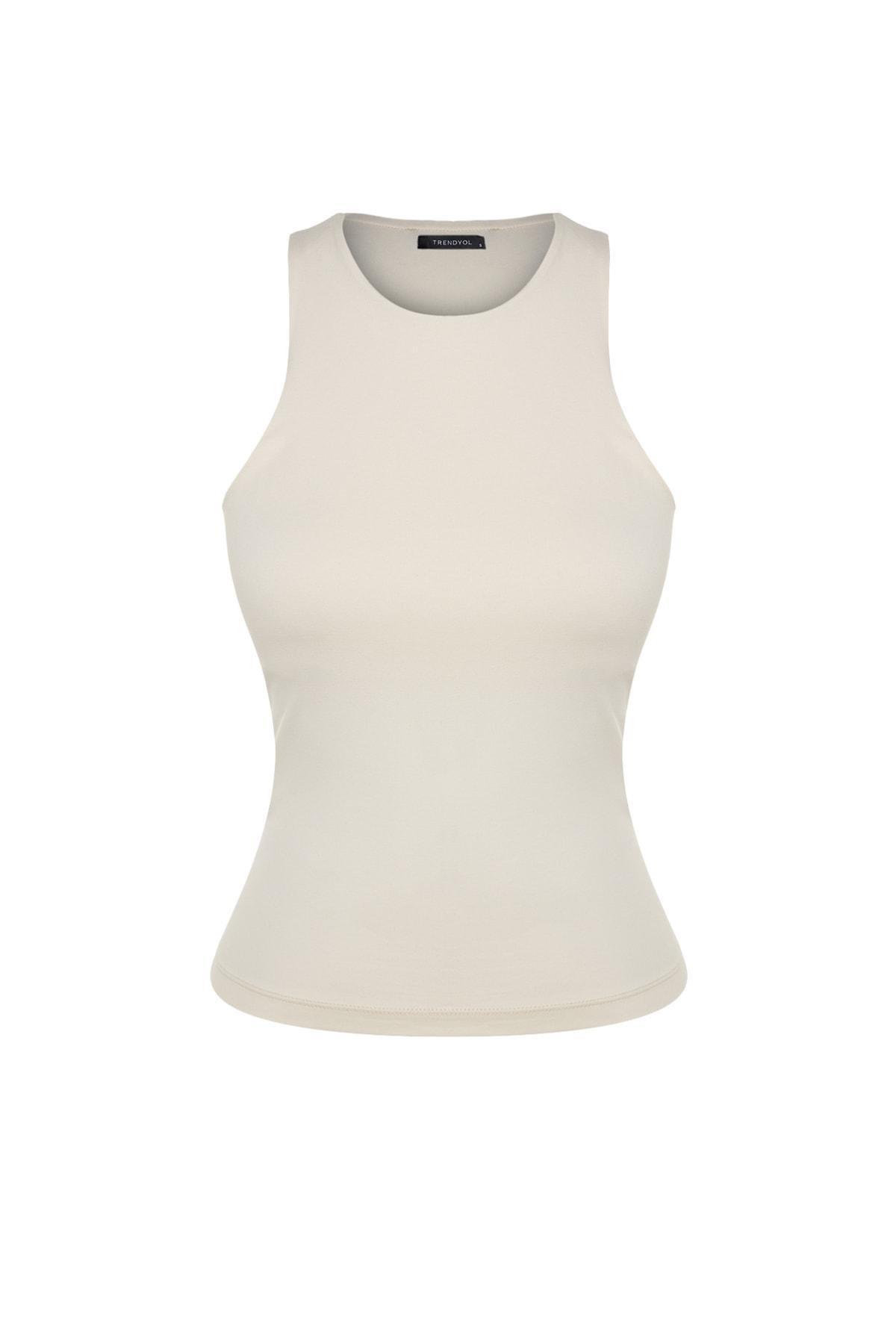 Trendyol - Beige Slim Tank Top