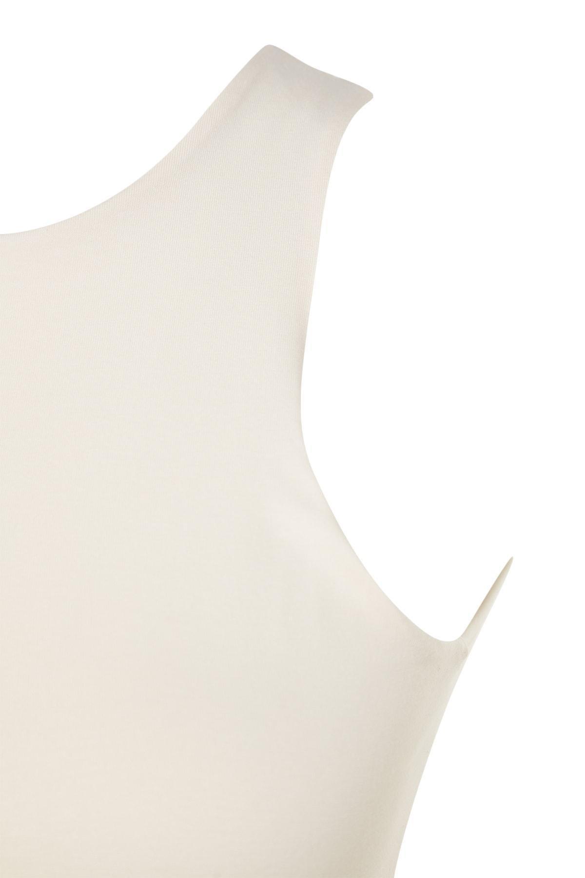 Beige Slim Tank Top, , large image number 6