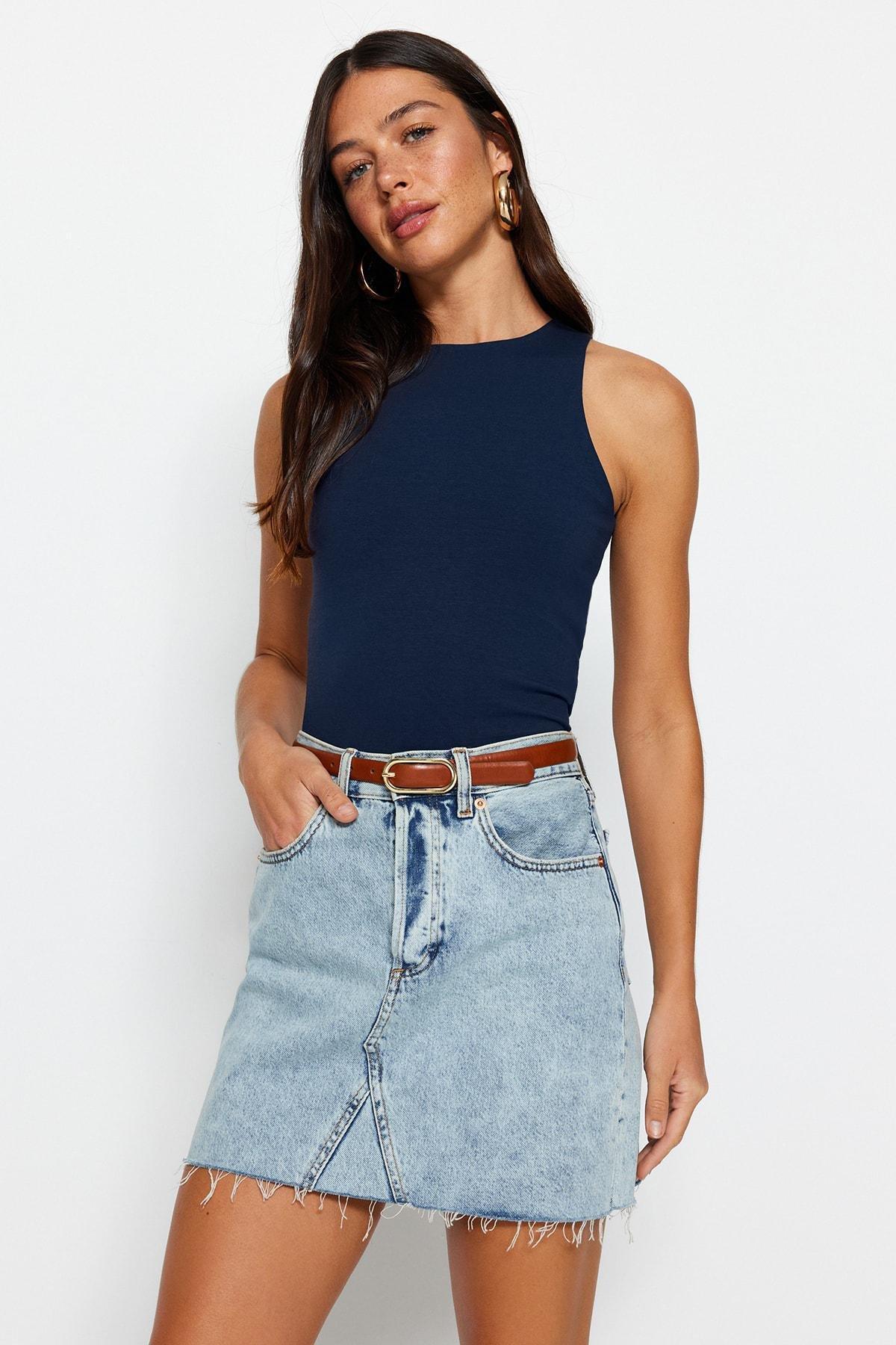 Navy Slim Tank Top, , large image number 0