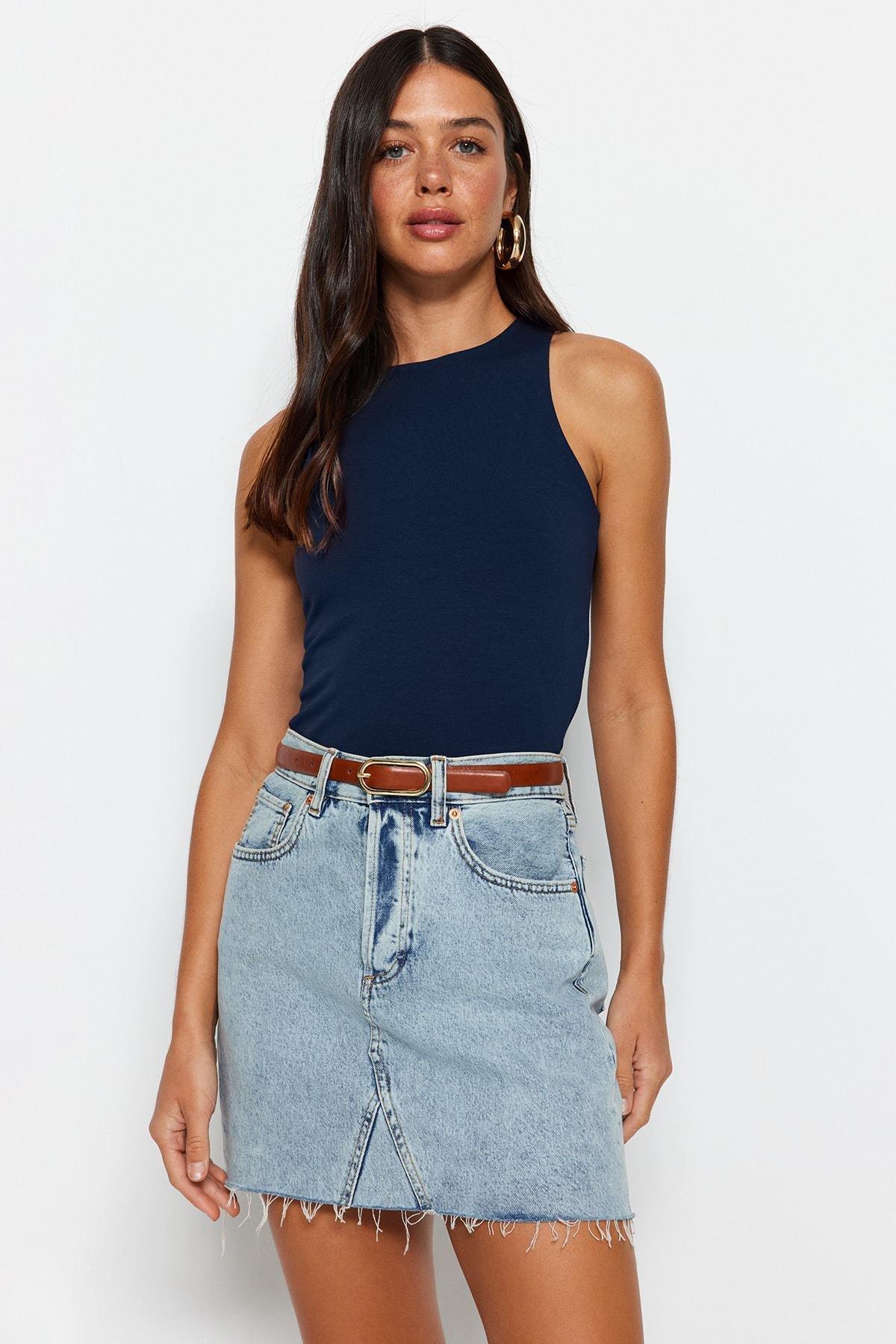 Navy Slim Tank Top, , large image number 1