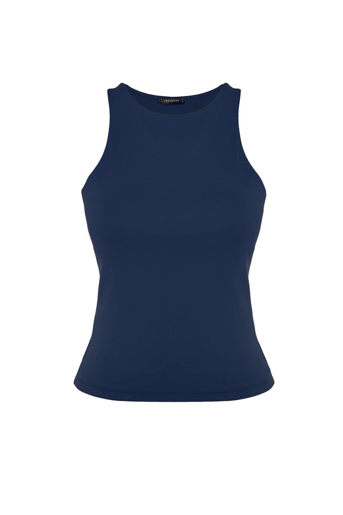 Navy Slim Tank Top, , large image number 5