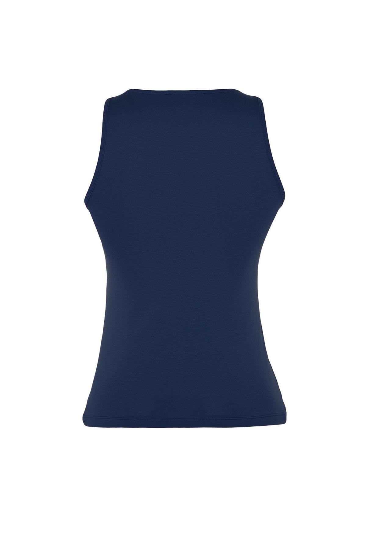 Navy Slim Tank Top, , large image number 6