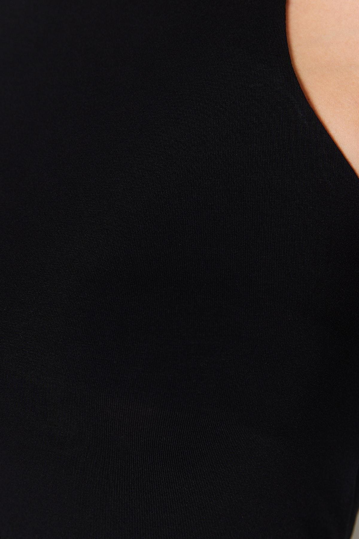 Black Slim Tank Top, , large image number 4