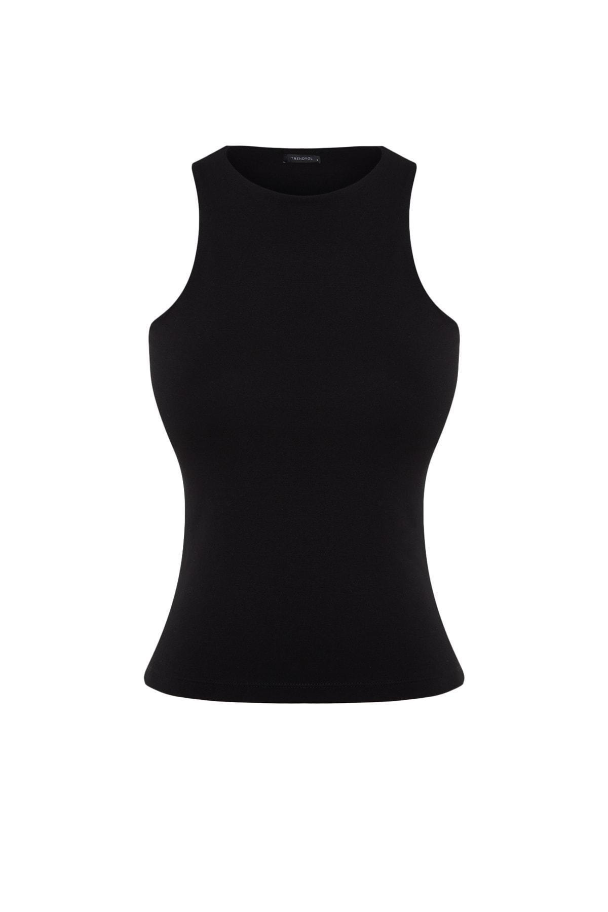 Black Slim Tank Top, , large image number 5
