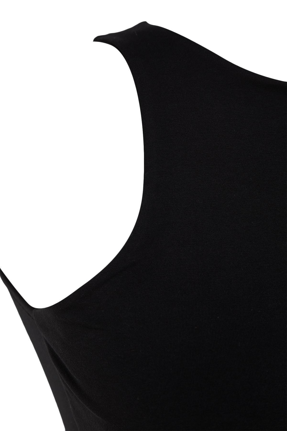 Black Slim Tank Top, , large image number 6