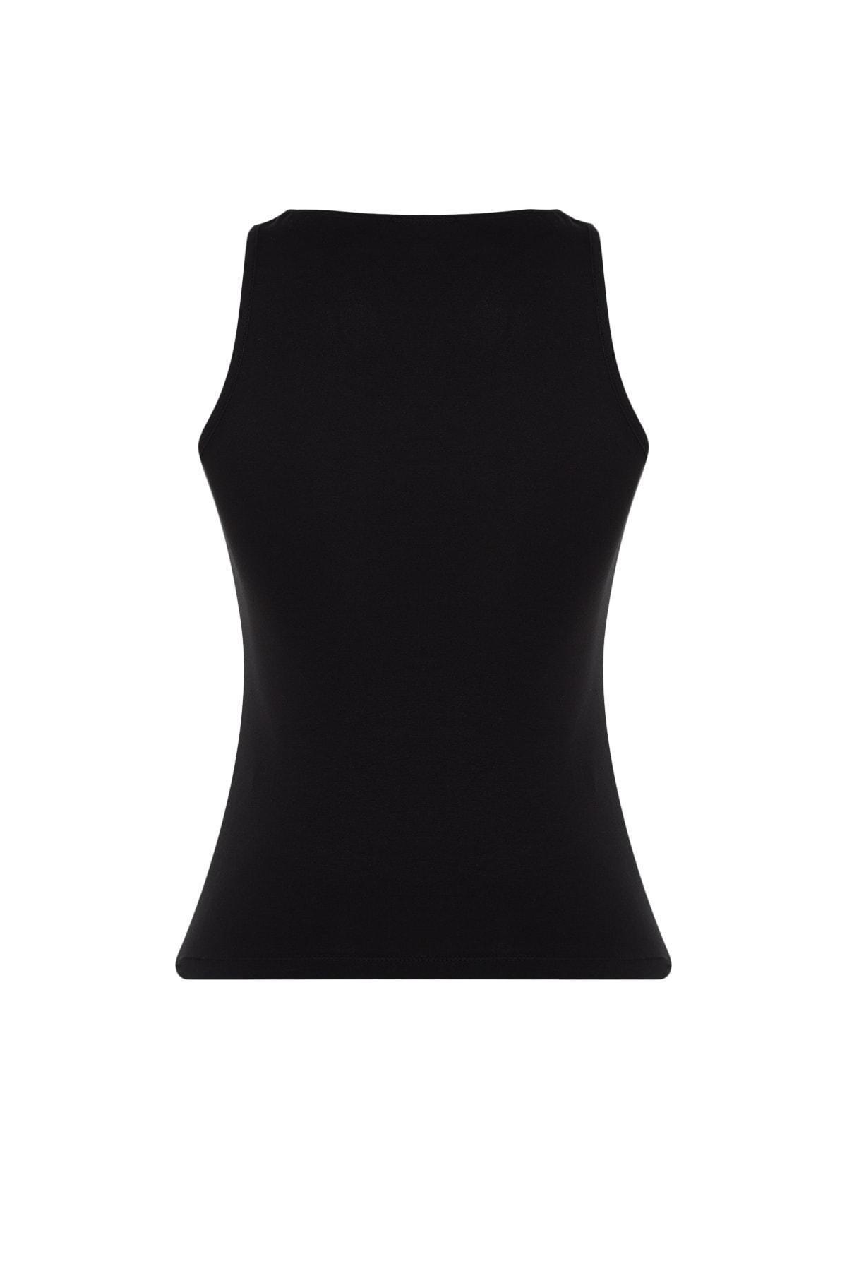 Black Slim Tank Top, , large image number 7