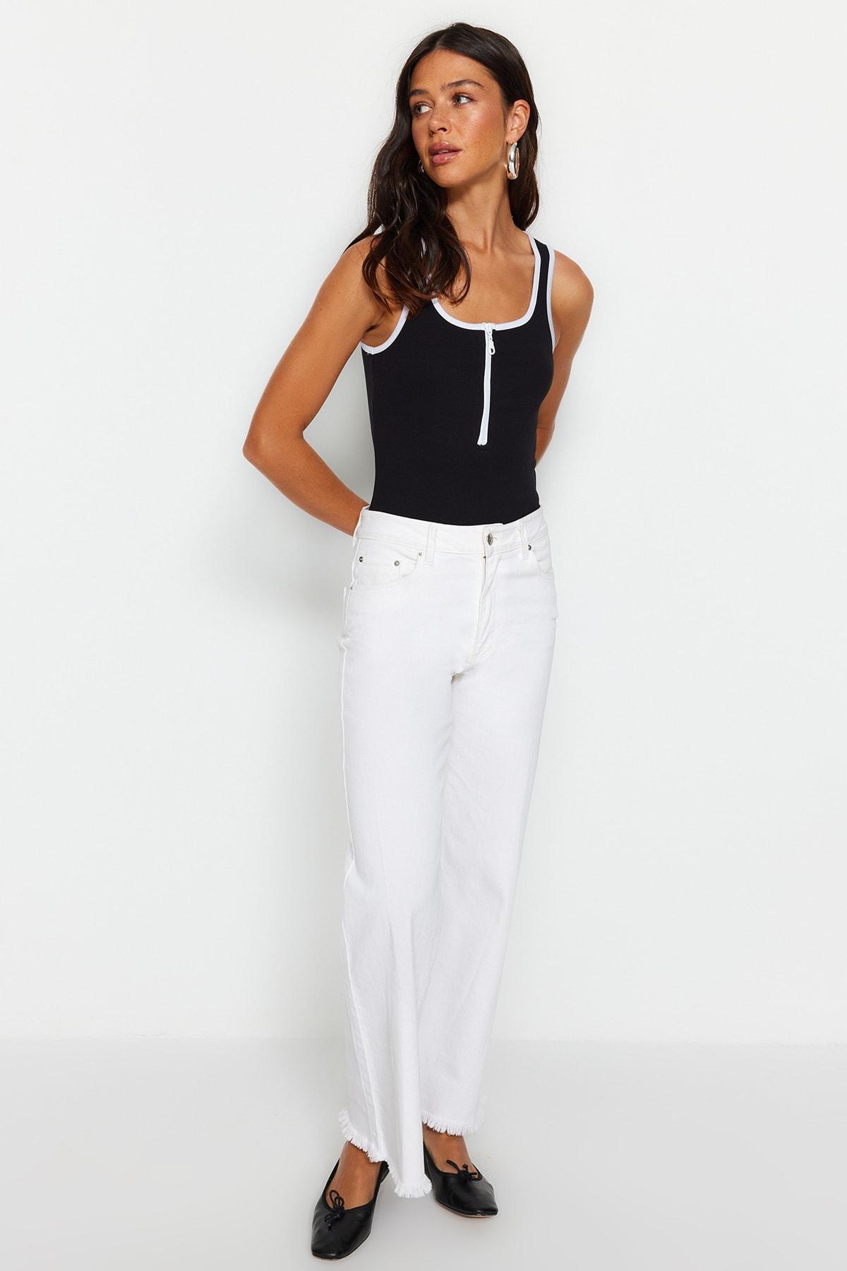 Black block Bodysuit, BLACK, large image number 2