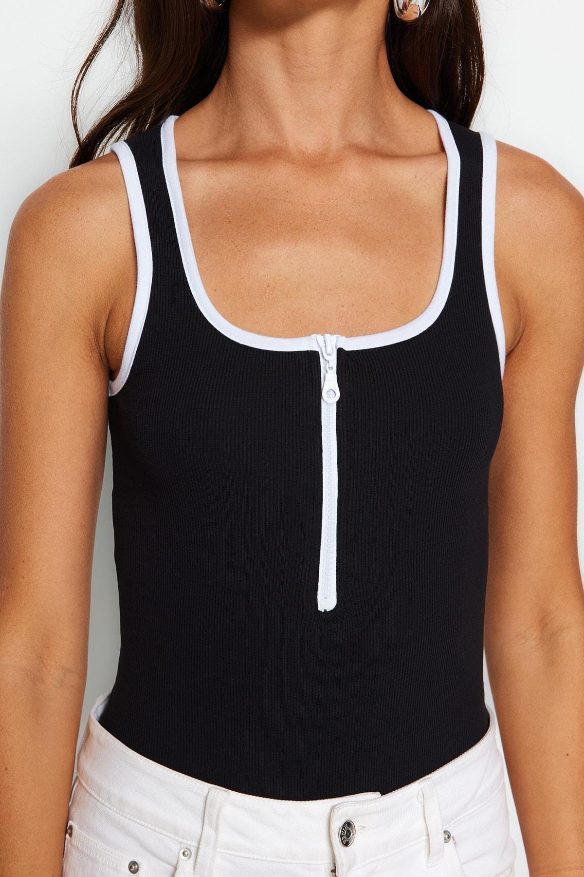 Black block Bodysuit, , large image number 3