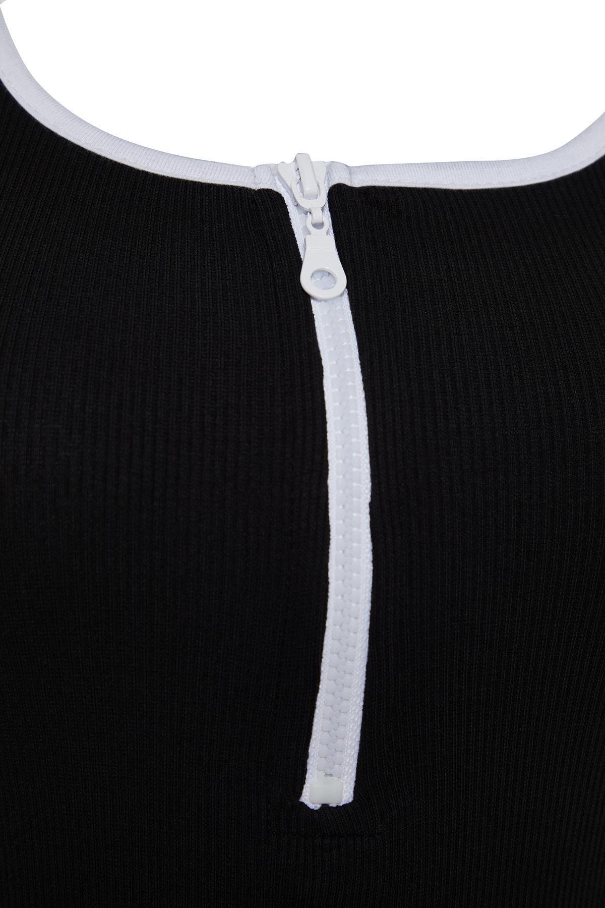 Black block Bodysuit, BLACK, large image number 6