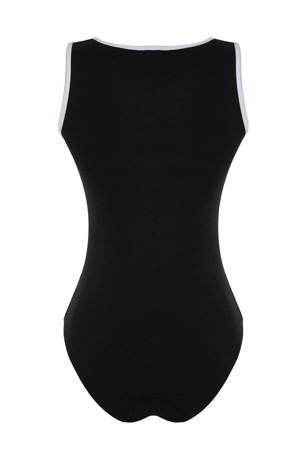 Black block Bodysuit, BLACK, large image number 7