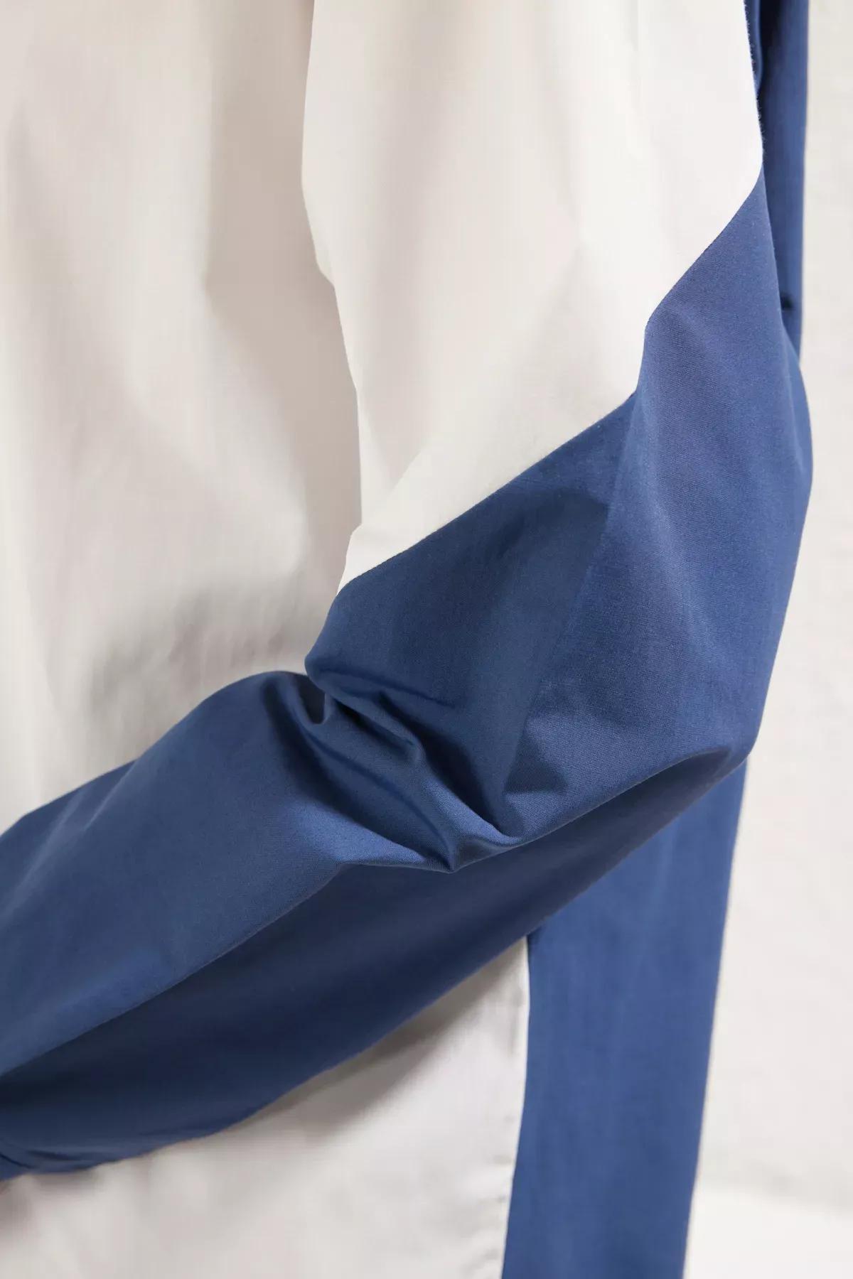 Navy Color Block Shirt, , large image number 3