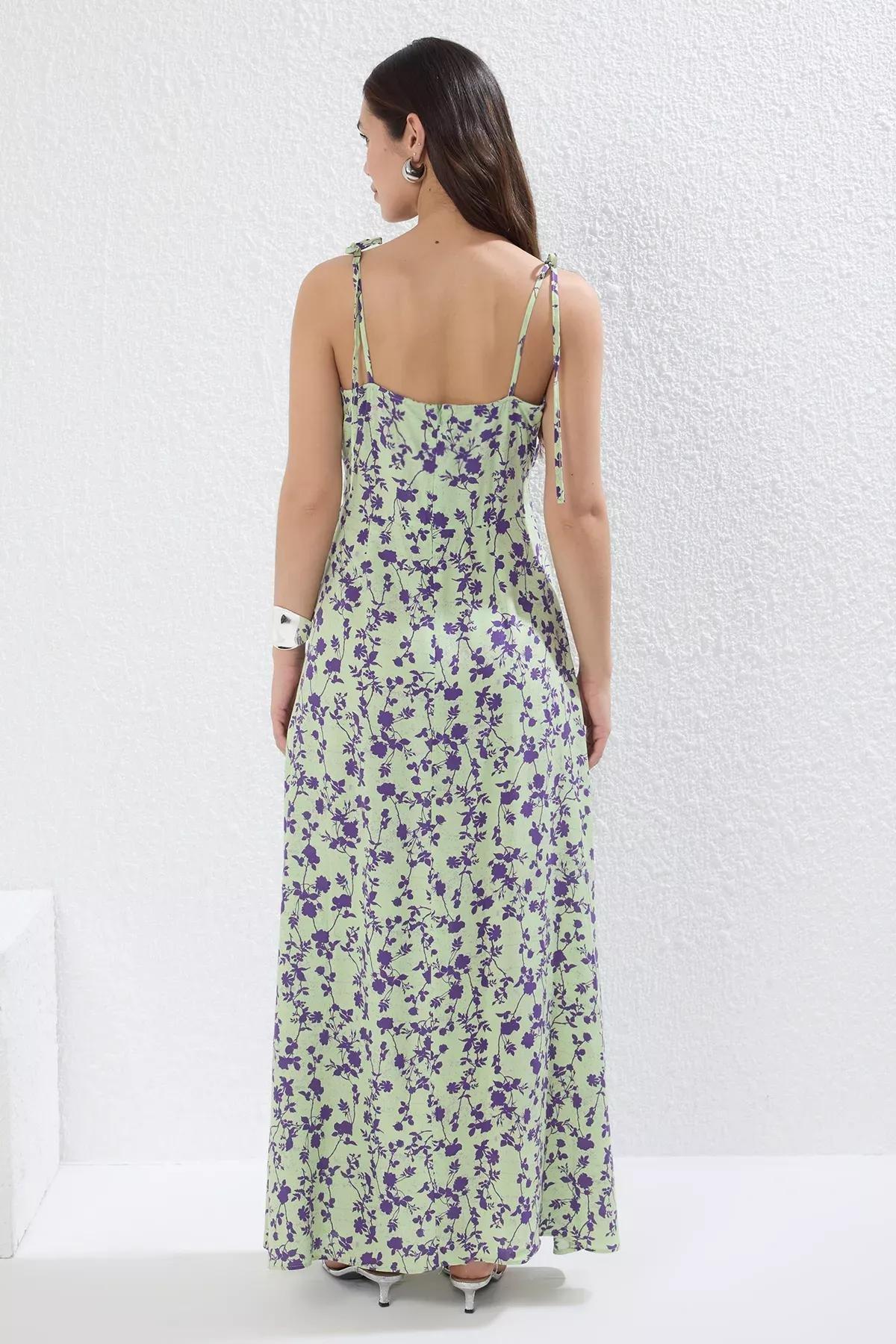 Green Animal A-Cut Maxi Dress, , large image number 3