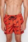 Trendyol - Brown Animal Print Swim Shorts