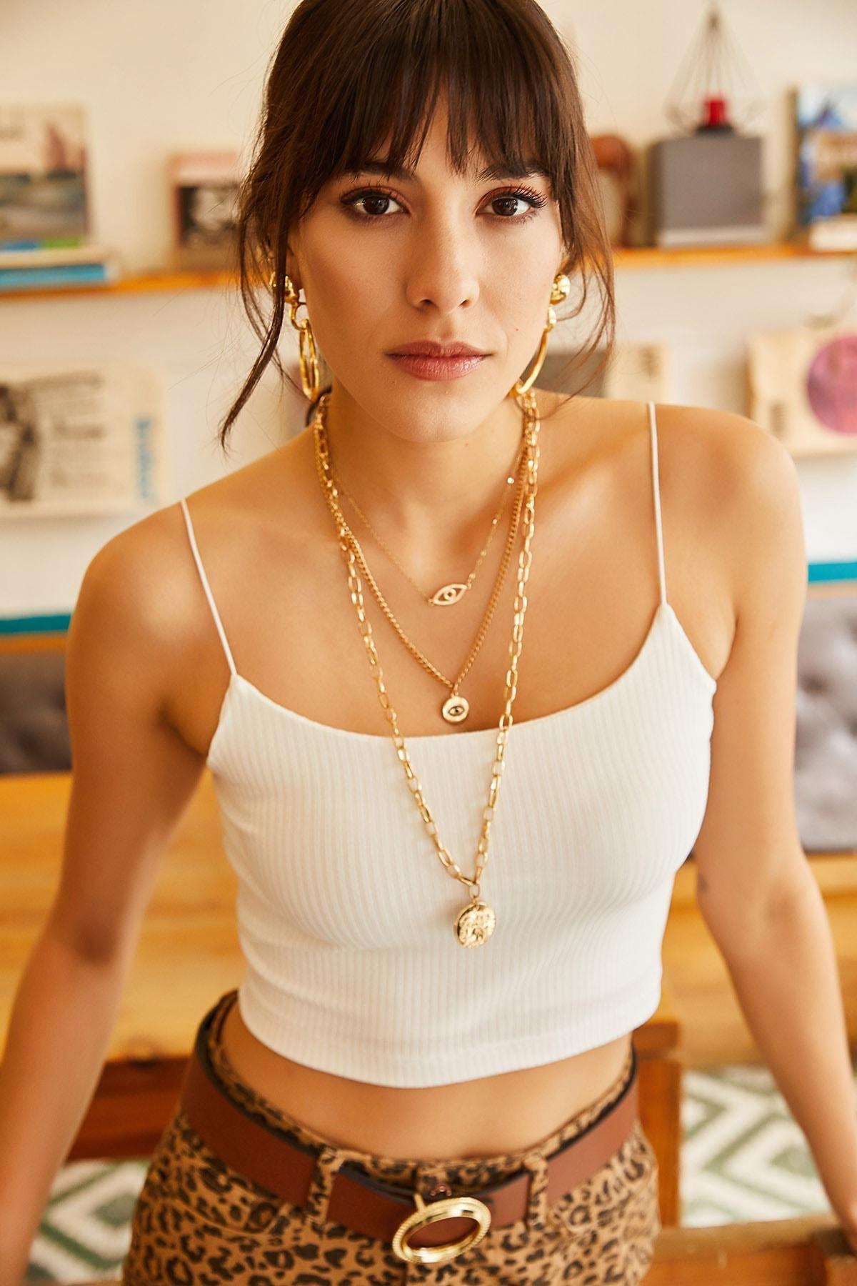 White Rope Strap Camisole Bustier, , large image number 0