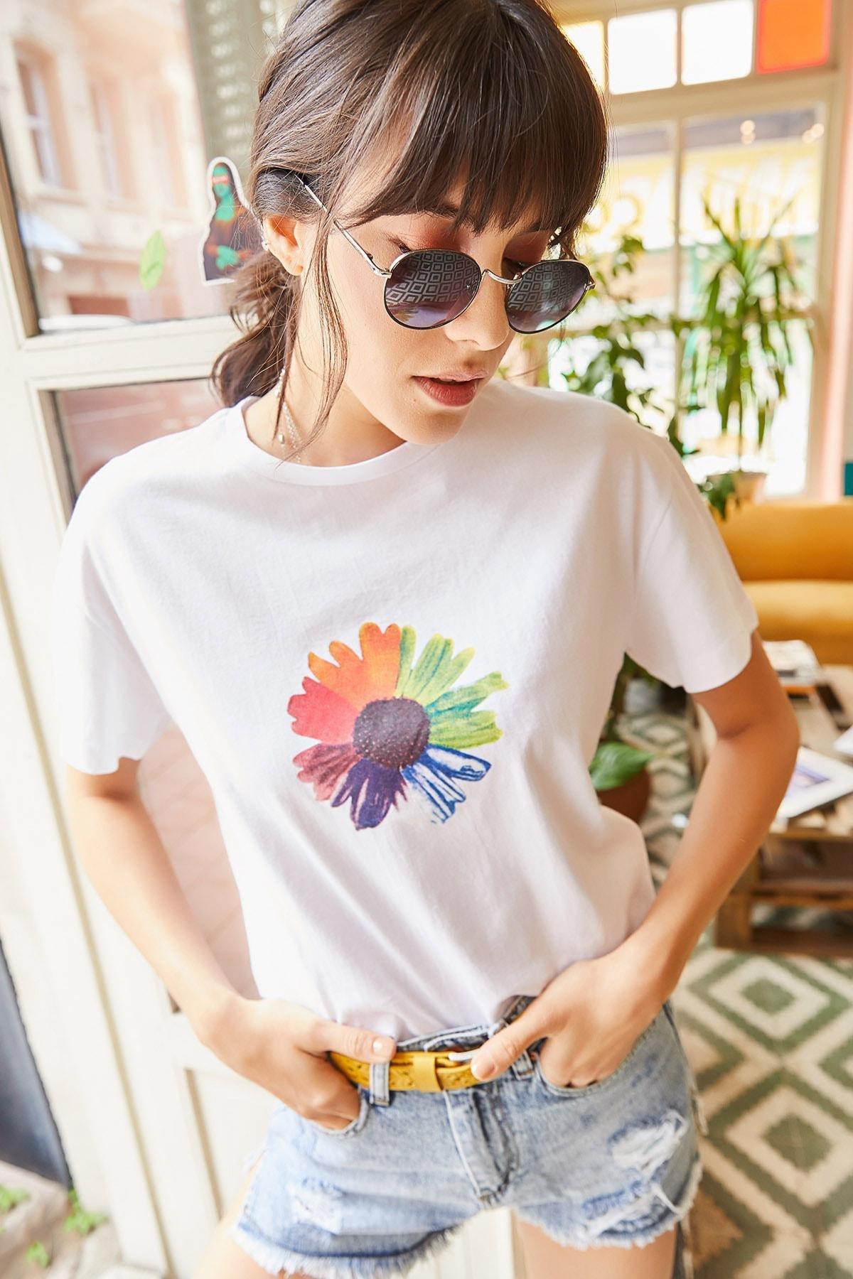 White Regular Fit T-Shirt, , large image number 2