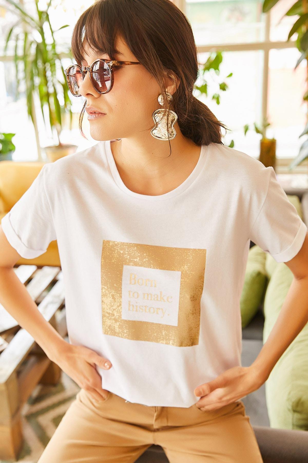 White Glittery T-Shirt, , large image number 1