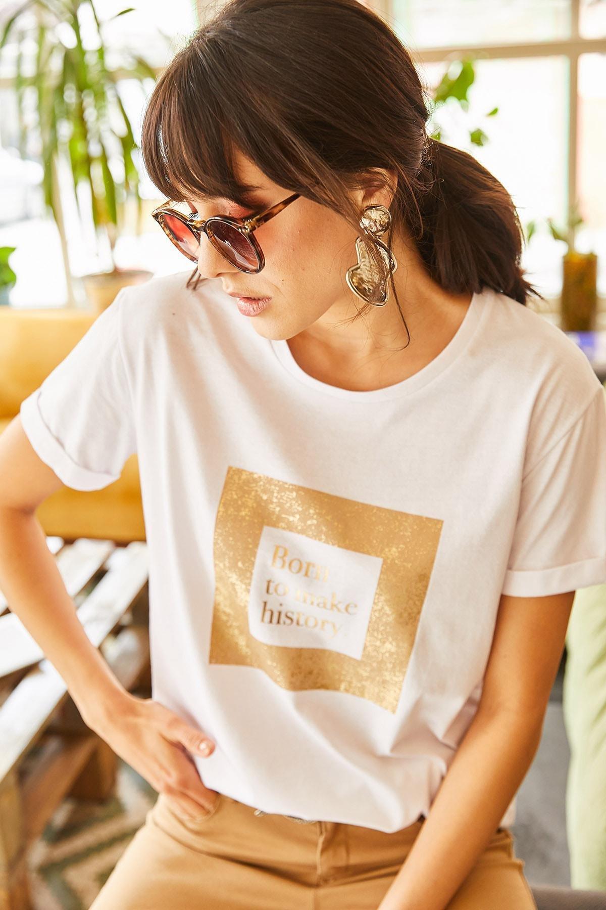 White Glittery T-Shirt, , large image number 2