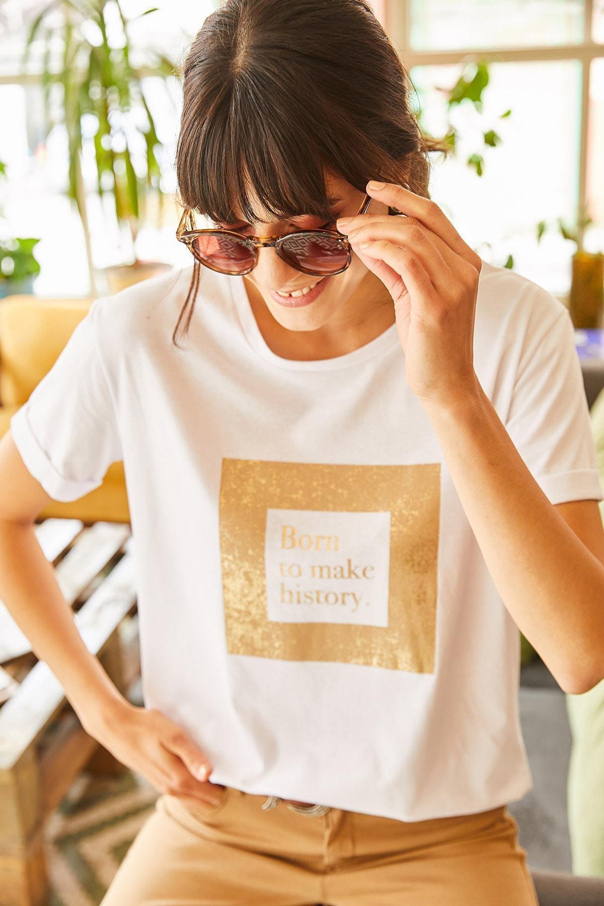 White Glittery T-Shirt, , large image number 4