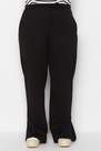 Trendyol - Black Plus Size Straight Sweatpants