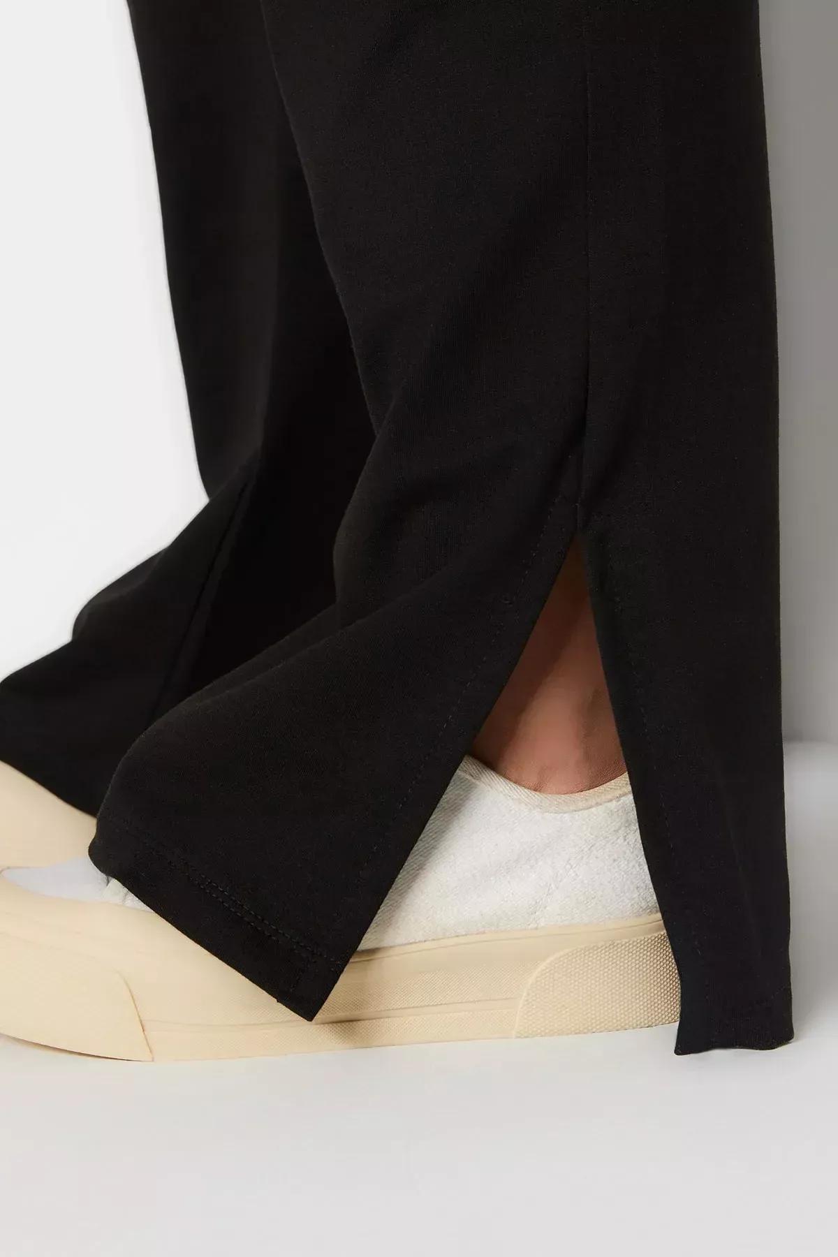 Black Plus Size Straight Sweatpants, , large image number 3