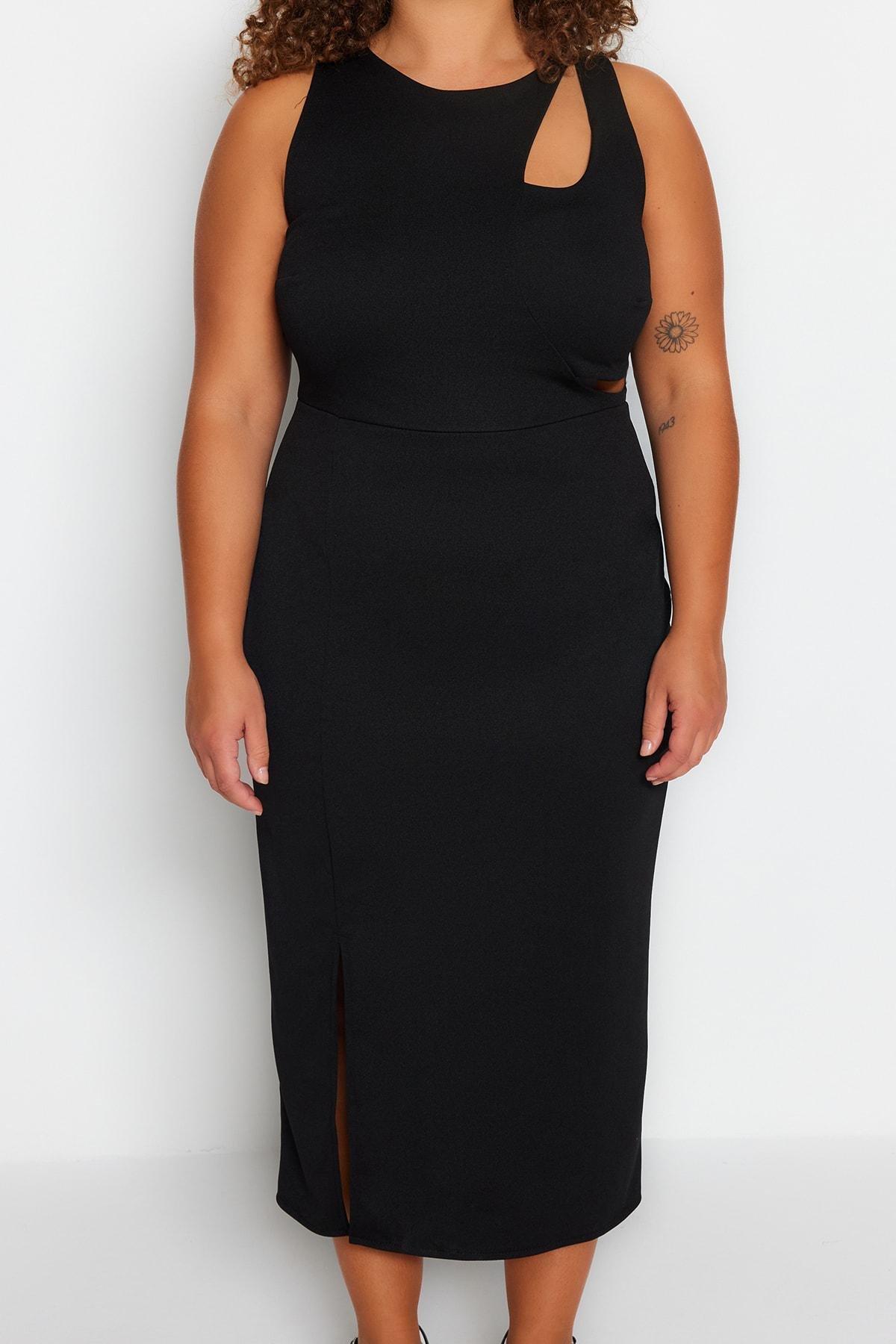 Black Plus Size Bodycon Dress, , large image number 3