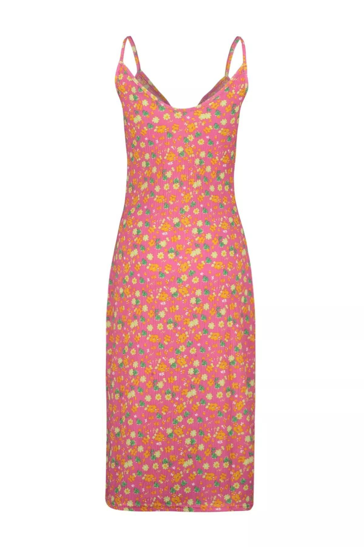 Pink Floral Midi Dress, , large image number 7